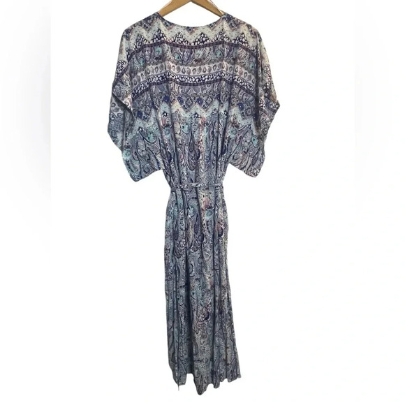 Victoria’s Secret Lightweight Navy Blue Paisley Robe With Tie & Tassels Small - Picture 4 of 9
